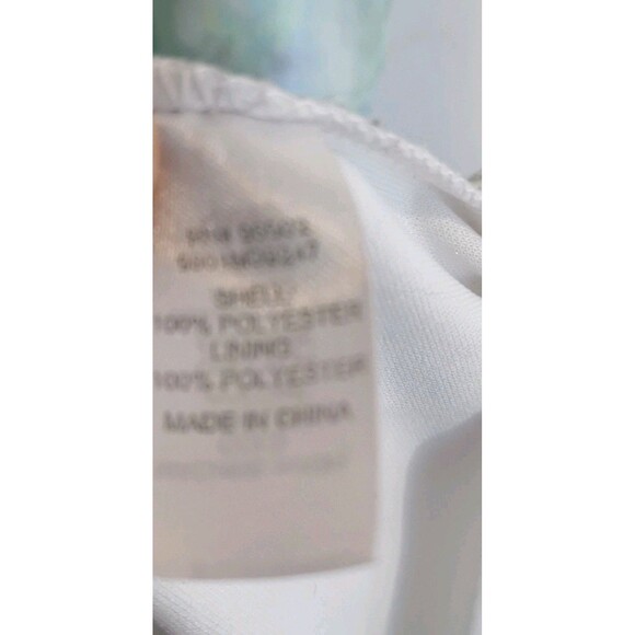 Chiffon Summer Dress Midi Sz M Pastel Watercolor Floral Roses Sleeveless Flowy - Picture 9 of 9